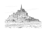 A coloring page of wonders of the world